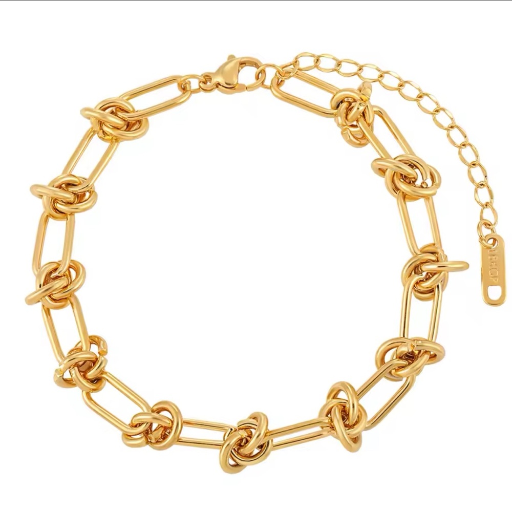 New Anthropologie Gold Knot Bracelet - Picture 2 of 3